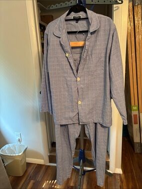 Club Room Blue Plaid Men’s Pajama Set